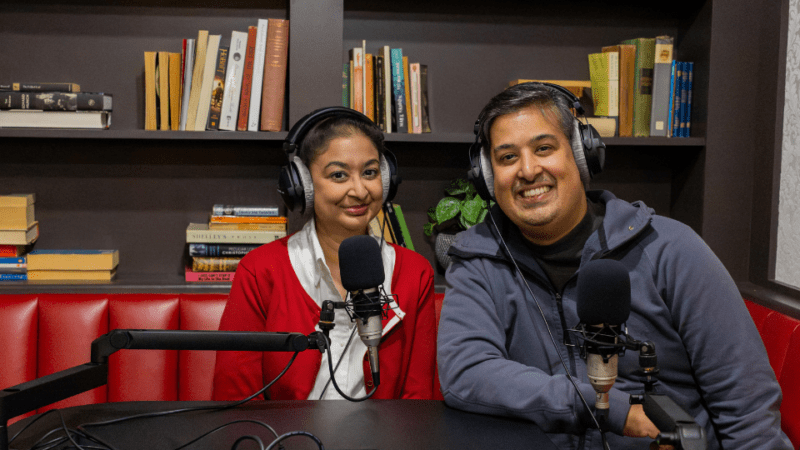 Aqib and Shahbanu taking part in the Dementia Podcast